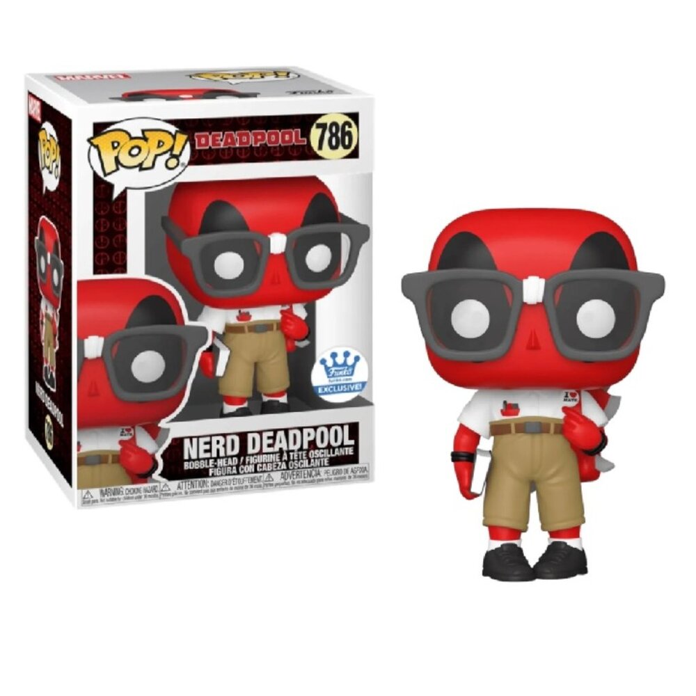 NIB Funko Pop! Marvel Nerd Deadpool Funko Exclusive Vinyl Figure #786